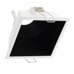 Reflector fijo Cuadrado Blanco/Negro 93x93mm para Foco Downlight LED COB 8W Konic VOLCAN